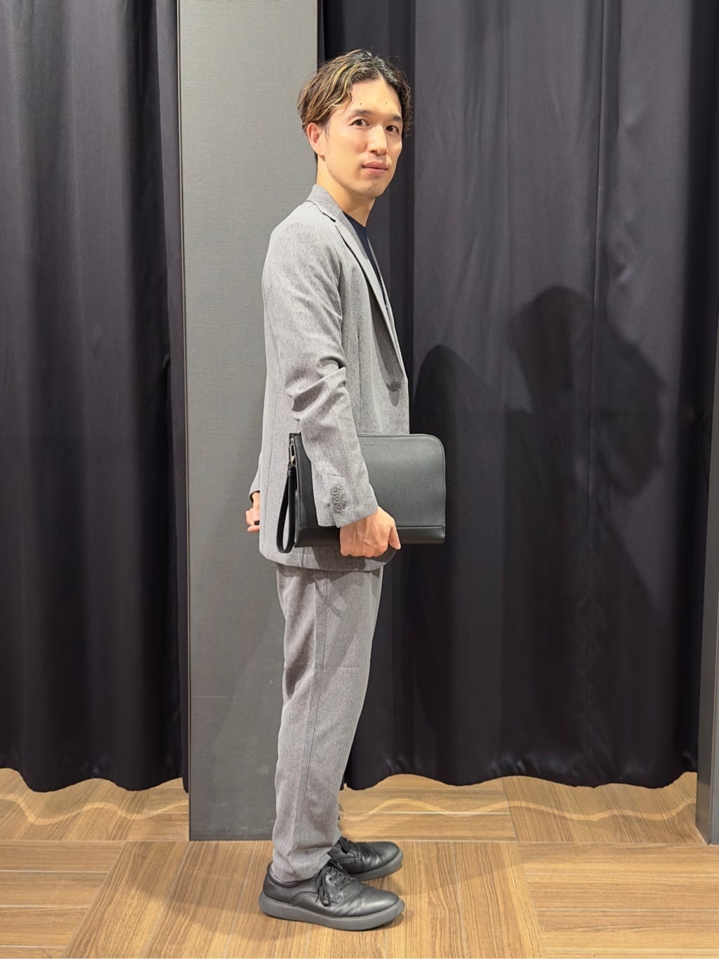 tomoyaさんの「THE SHOP TK｜シャリルジャージ ジャケット　洗濯機OK/吸水速乾/イージーケア/セットアップ可」を使ったコーディネート