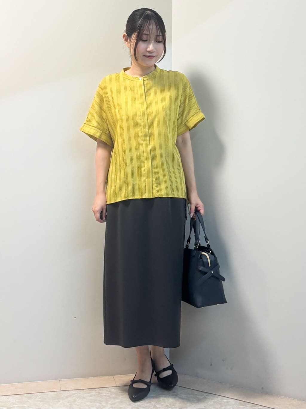 Sawaさんの「Reflect｜【洗える】ドビーストライプブラウス」を使ったコーディネート