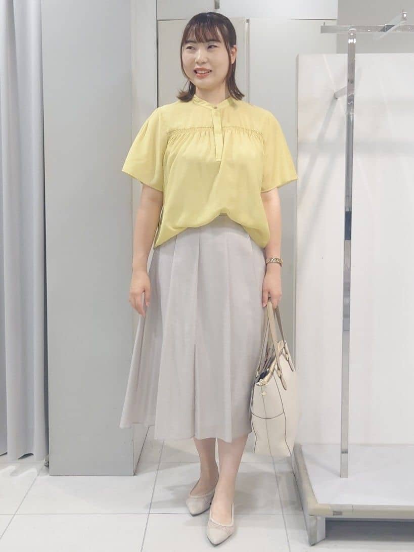 AZUSAさんの「Reflect｜【選べる5色◎／マシンウォッシュ可】シャーリングデザインブラウス」を使ったコーディネート