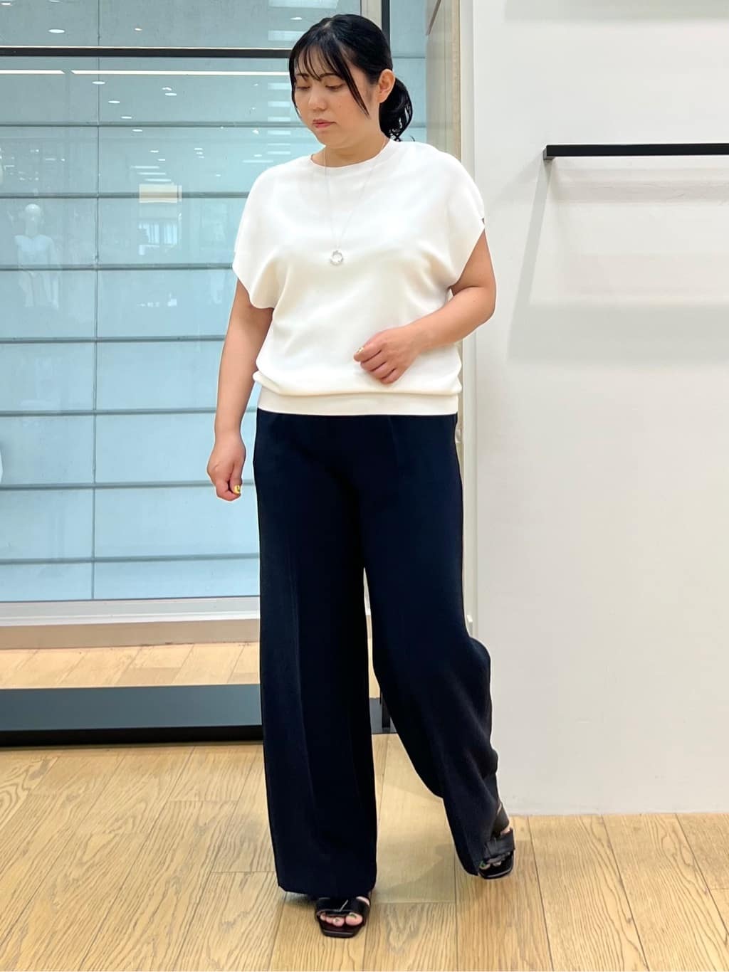 shimaさんの「INDIVI｜【着る日傘／遮熱／UVケア】ダブルジャケット」を使ったコーディネート