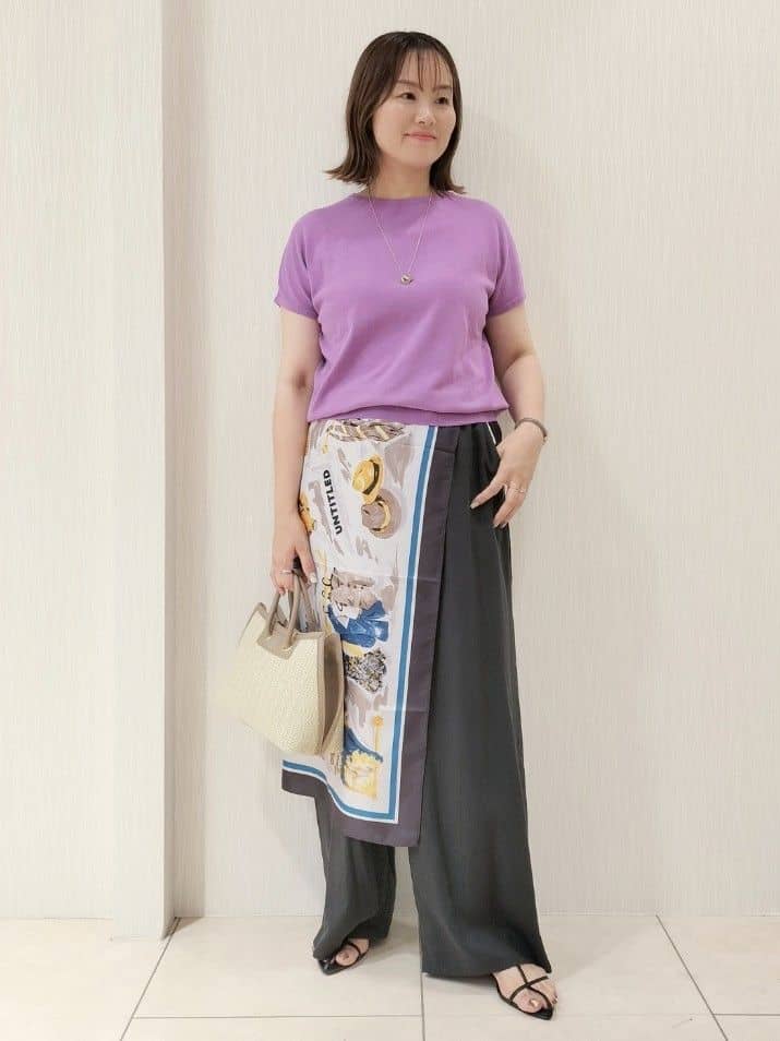 naokoさんの「UNTITLED｜◆【11色展開/コットン100/アンサンブル可能】クルーカーディガン」を使ったコーディネート