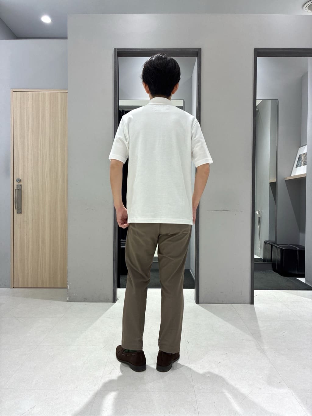 わいずみさんの「TAKEO KIKUCHI｜【抗菌防臭／9色5サイズ展開】ハニカムメランジ ポロシャツ」を使ったコーディネート