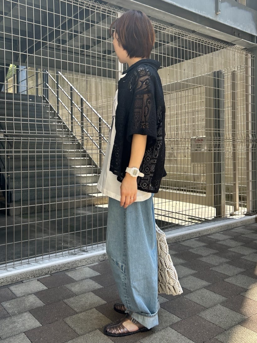 ga_riさんの「THE SHOP TK｜異素材切替フォトプリントTシャツ【洗える】」を使ったコーディネート