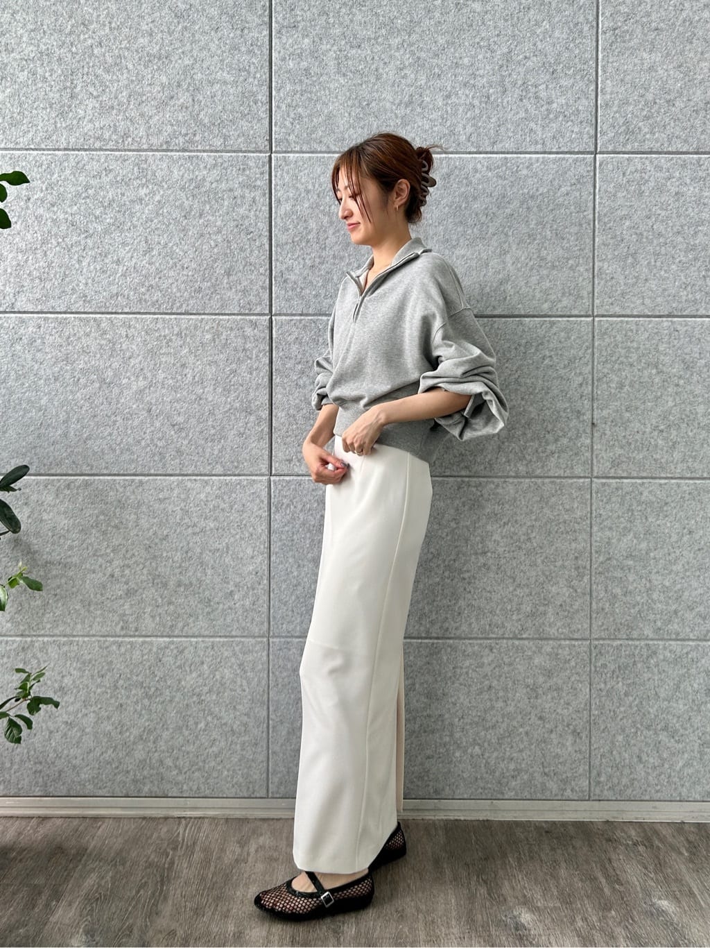 harunaさんの「CODE A｜puff zip sweat」を使ったコーディネート