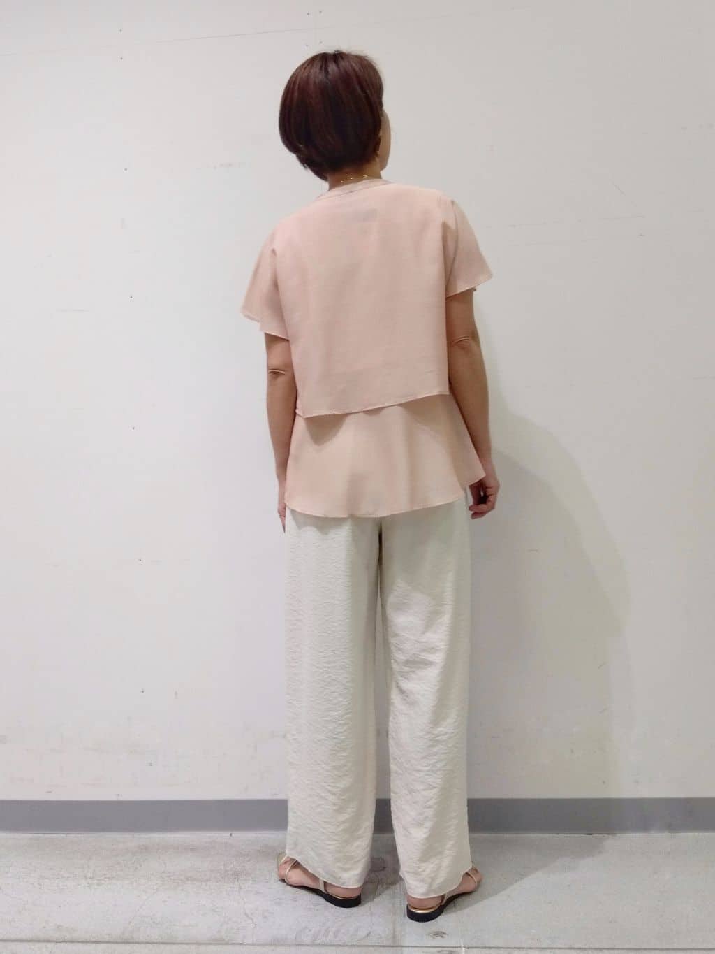 Kさんの「INDIVI｜【洗える／UVケア／SETUP可能】ドロストワイドパンツ」を使ったコーディネート