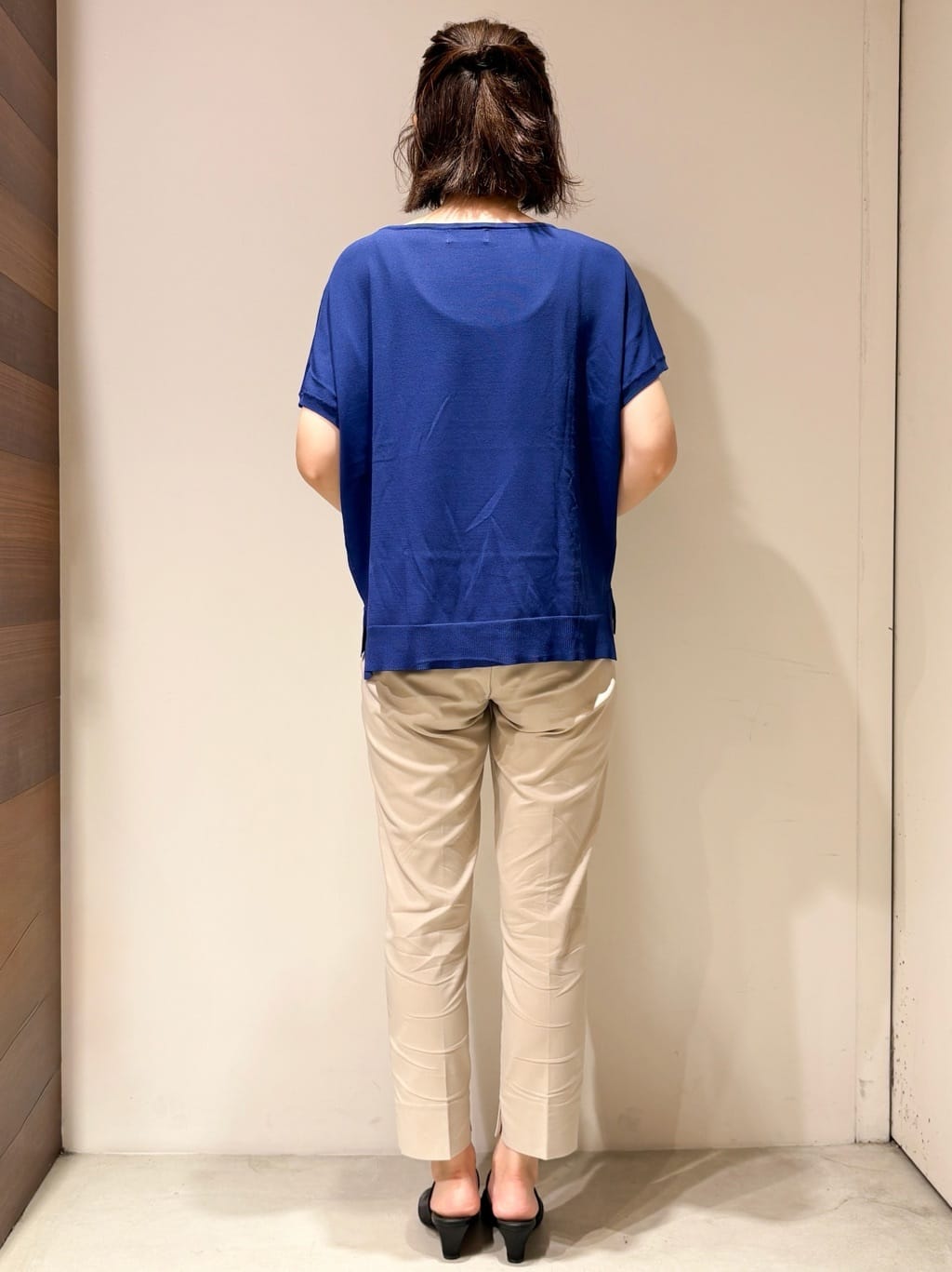 riさんの「OPAQUE.CLIP｜《6色展開／S-LLサイズ》ドルマンスリーブニット【UV／接触冷感／洗濯機洗い可／抗ピル】」を使ったコーディネート