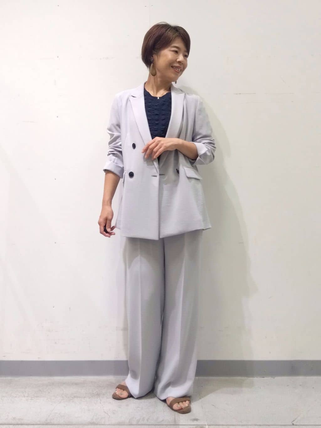 Kさんの「INDIVI｜【着る日傘／遮熱／UVケア】ダブルジャケット」を使ったコーディネート