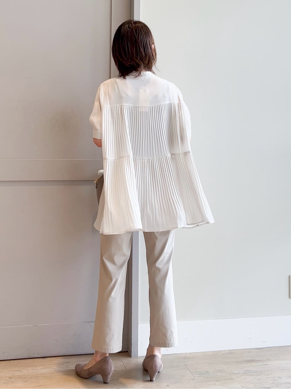 yamakoさんの「grove｜【体型カバー】ラフに着たい　ティアードプリーツブラウス」を使ったコーディネート