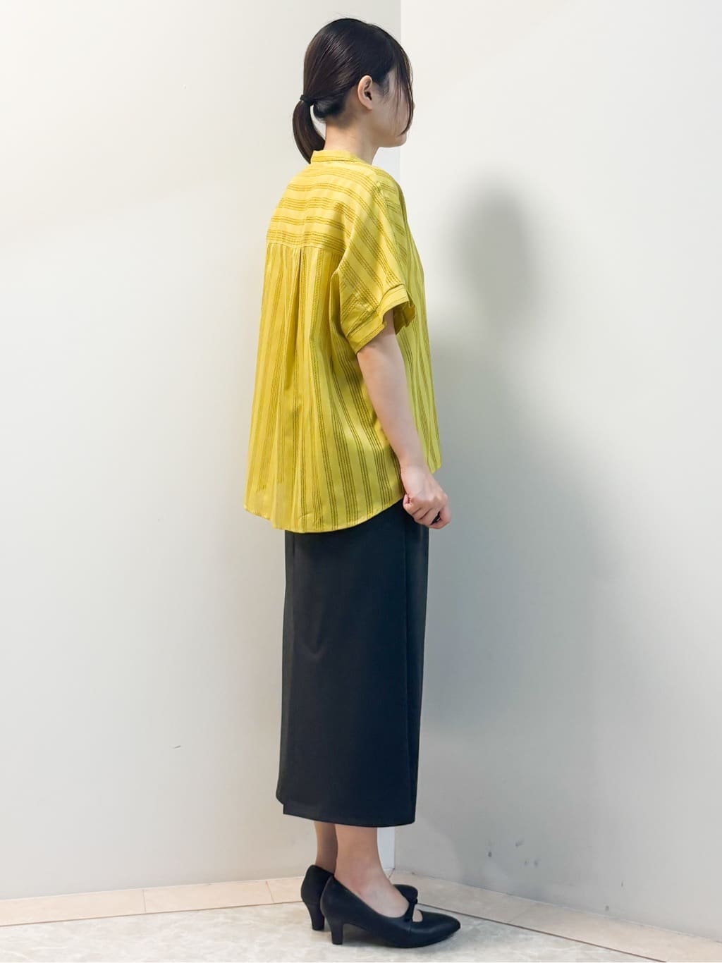 Sawaさんの「Reflect｜【洗える】ドビーストライプブラウス」を使ったコーディネート