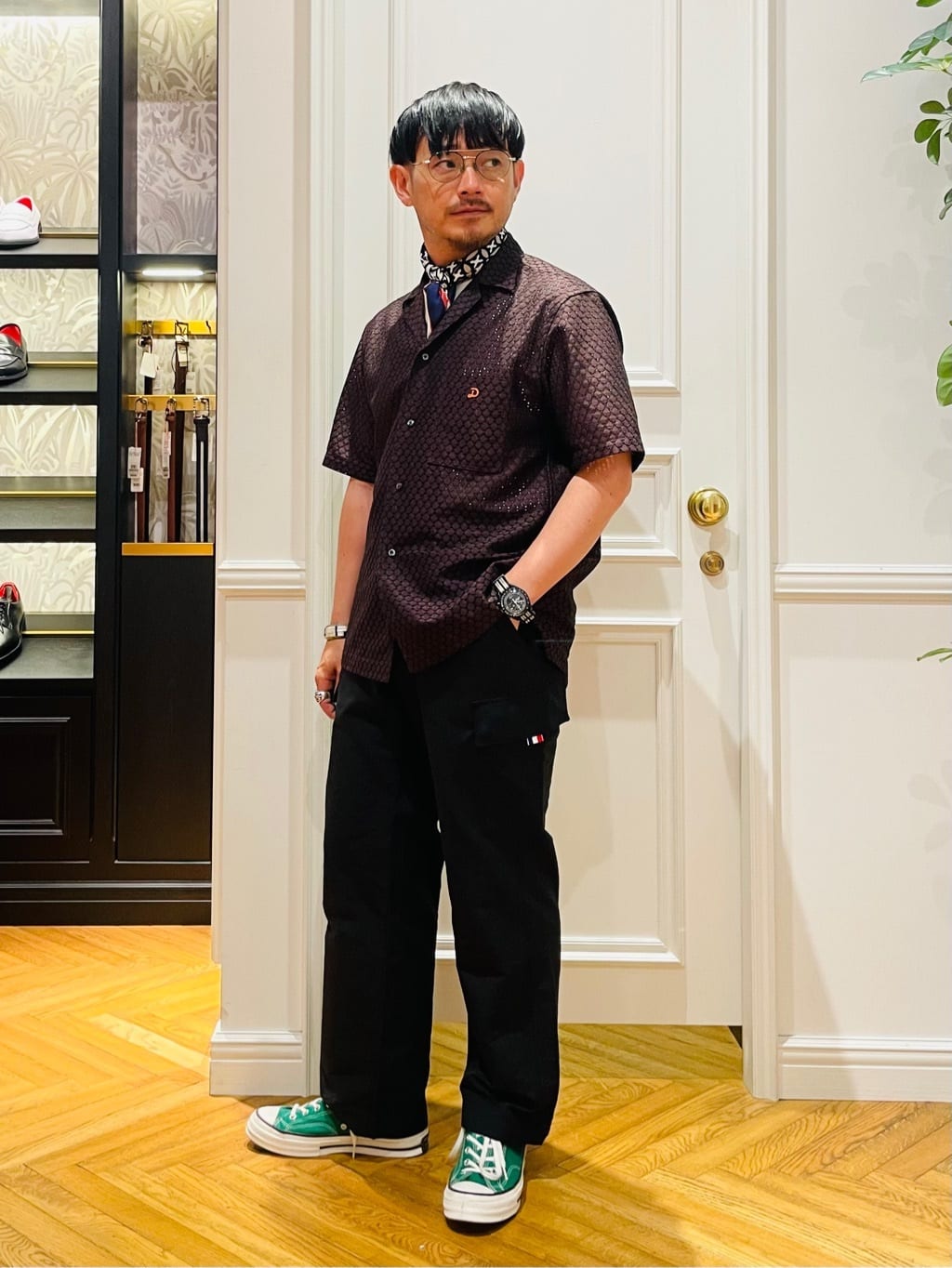 鶴田大士さんの「DRESSTERIOR｜◆プエルトリコシャツ」を使ったコーディネート