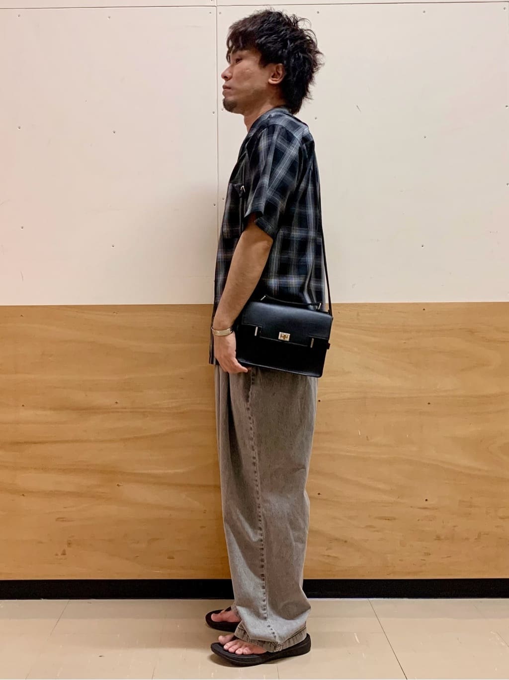MATUさんの「THE SHOP TK｜オンブレチェック半袖シャツ 洗濯機OK」を使ったコーディネート