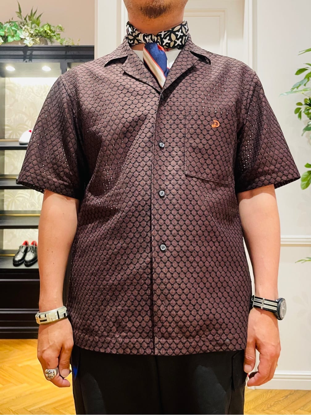 鶴田大士さんの「DRESSTERIOR｜◆プエルトリコシャツ」を使ったコーディネート