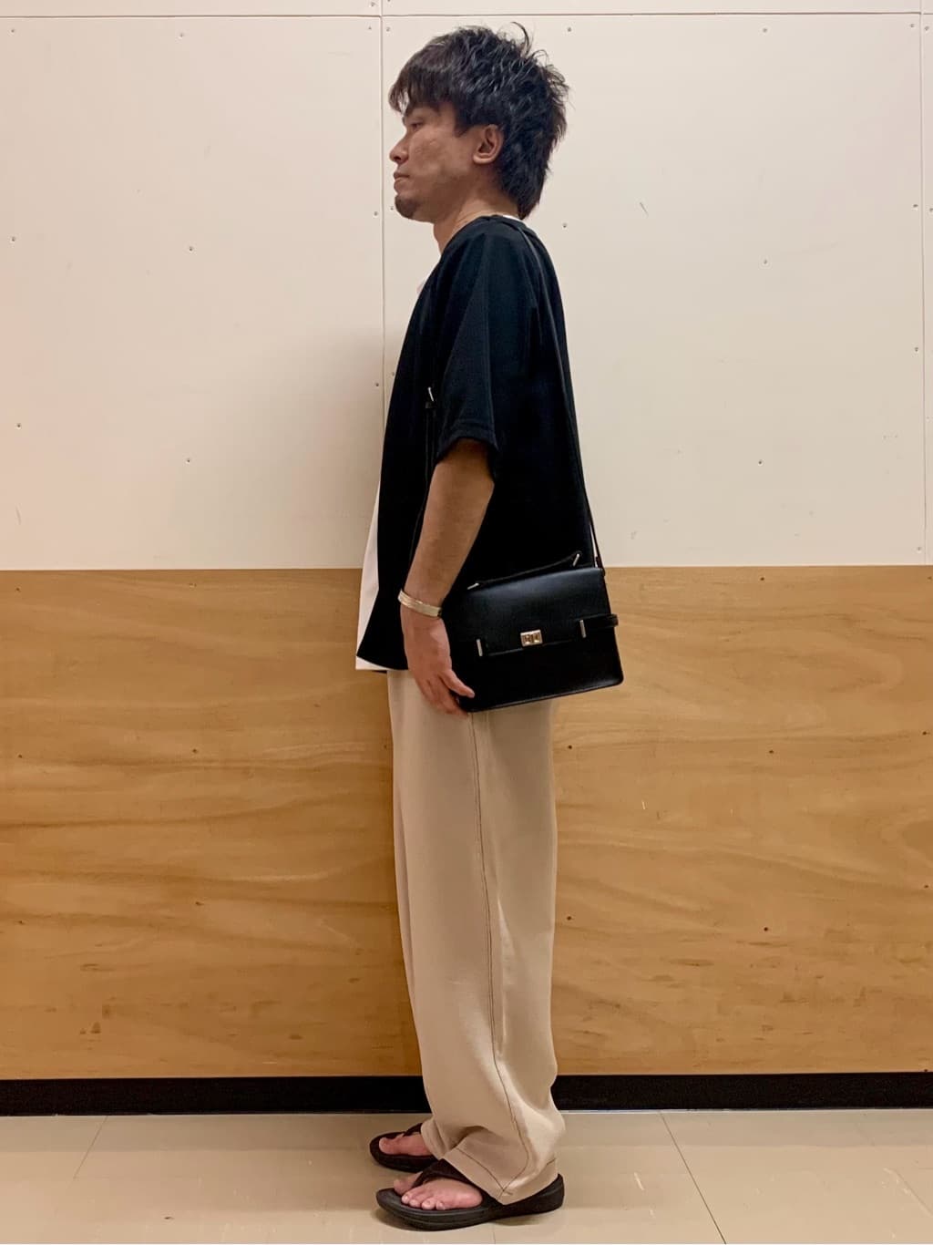 MATUさんの「THE SHOP TK｜五分袖カーディガン+半袖Tシャツセットアイテム 洗濯機OK」を使ったコーディネート
