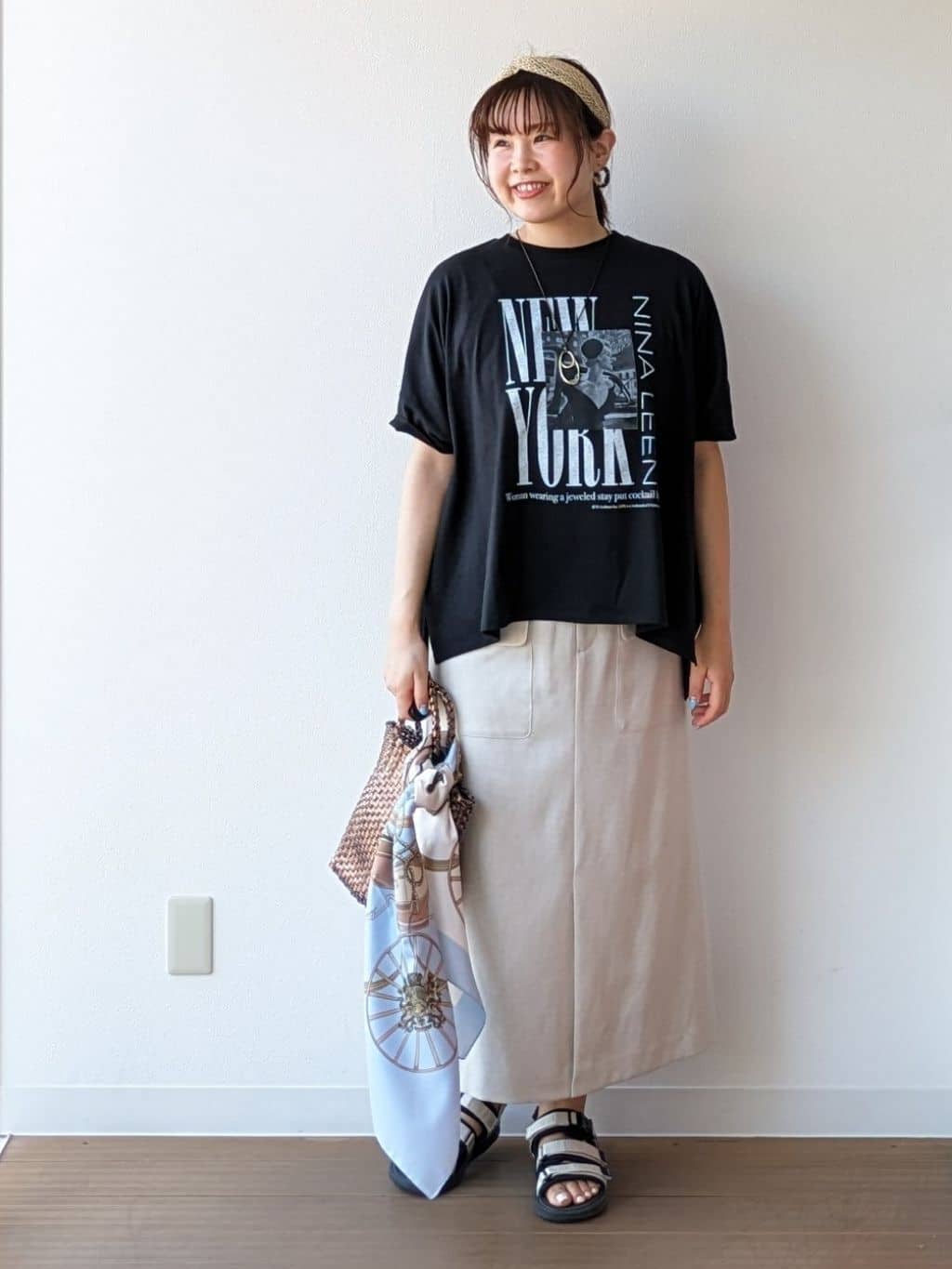 なみきさんの「UNTITLED｜ビッグオーバルネックレス」を使ったコーディネート
