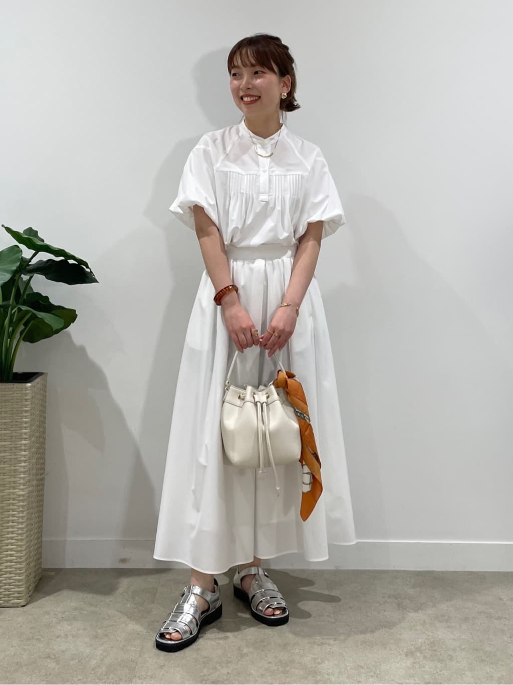 ねねさんの「INDIVI｜ラウンドショートネックレス」を使ったコーディネート