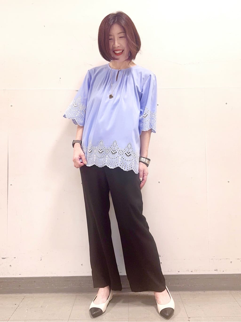 kaeさんの「Reflect｜◆【私のパンツ／UVカット／マシンウォッシュ可】フレアシルエットパンツ」を使ったコーディネート