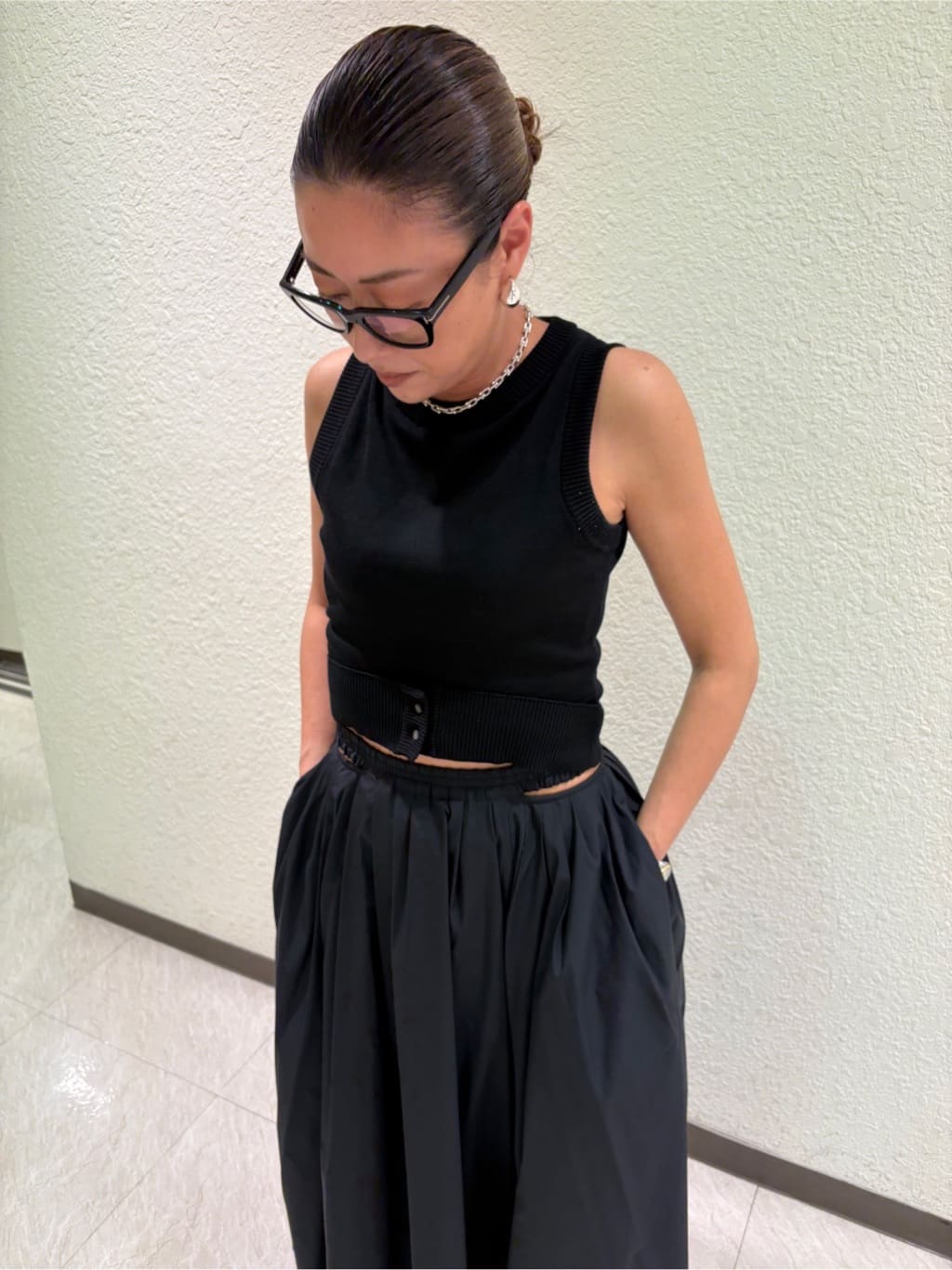 ibuさんの「CODE A｜design knit tank」を使ったコーディネート