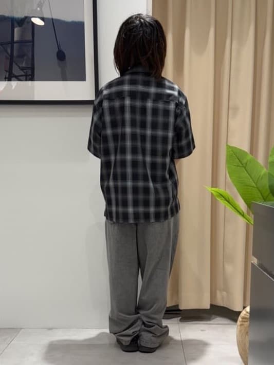 はさんの「THE SHOP TK｜オンブレチェック半袖シャツ 洗濯機OK」を使ったコーディネート