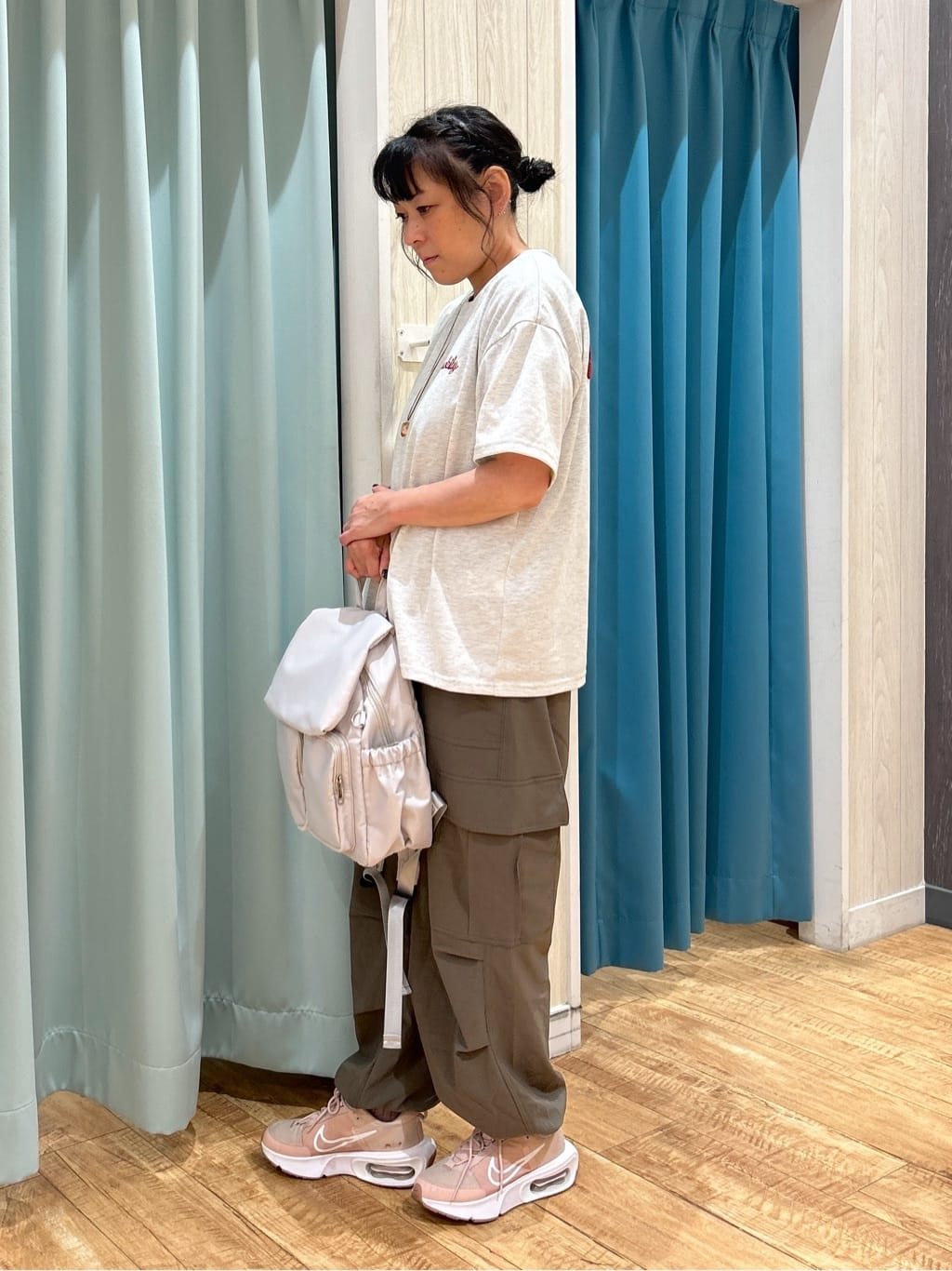 わかさんの「SHOO･LA･RUE｜【S-LL】ゆるっと楽ちん さらさらカーゴジョガーパンツ」を使ったコーディネート