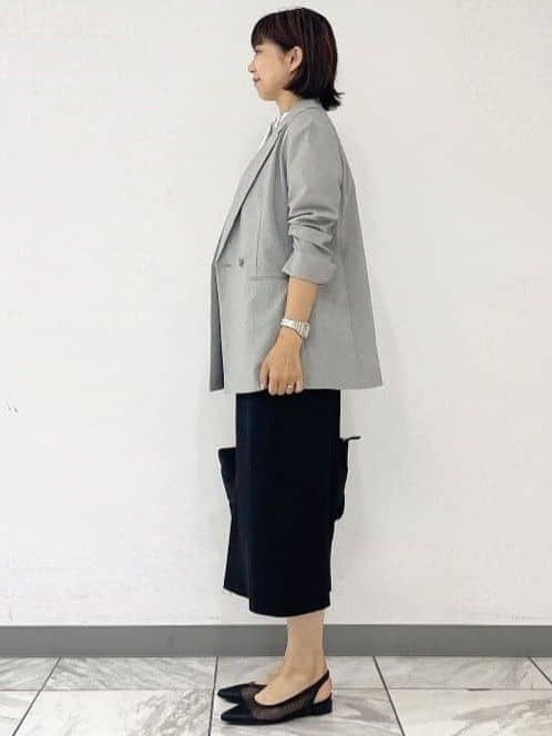 nekoさんの「Reflect｜【洗える】ドビーストライプブラウス」を使ったコーディネート