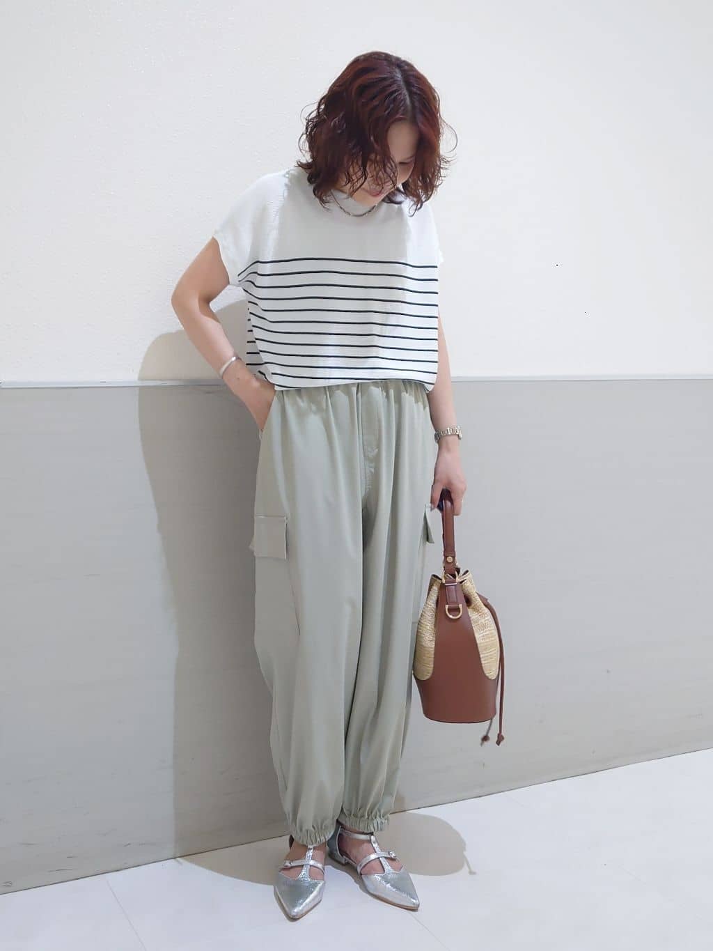 maruさんの「THE SHOP TK｜【6色展開】さらさらフレンチニット【毛玉になりにくい/洗濯機OK】」を使ったコーディネート