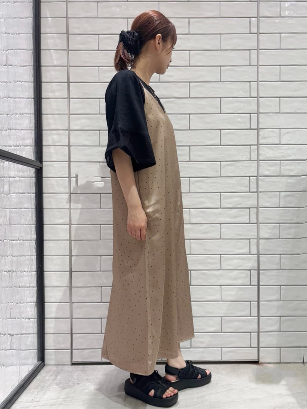 ranさんの「OPAQUE.CLIP｜《5色展開》シアーフレアスリーブニット【洗濯機洗い可】」を使ったコーディネート