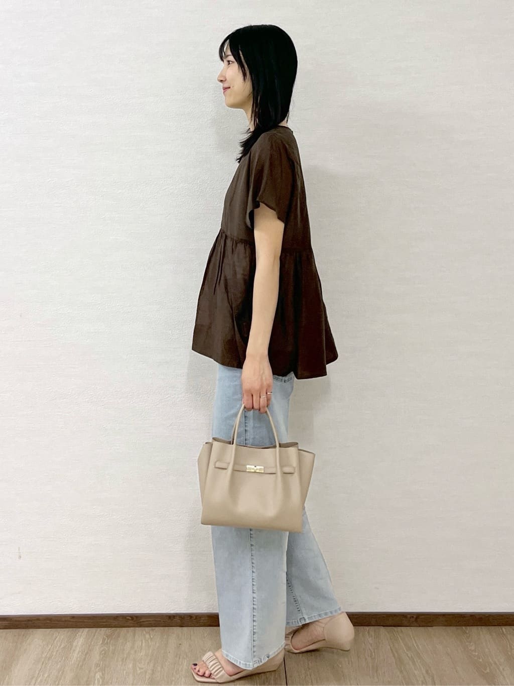 sachikoさんの「OPAQUE.CLIP｜【軽量／2WAY／通勤対応】フロントベルトデザインミドルトートバッグ」を使ったコーディネート