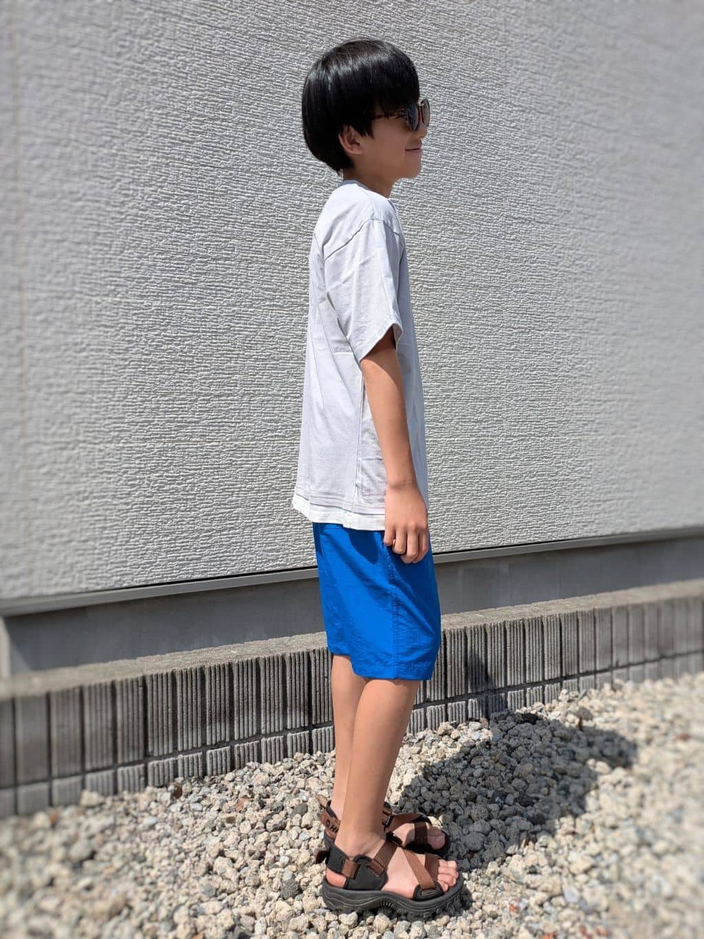 4410さんの「THE SHOP TK｜【110－160】レイヤード風半袖Tシャツ/洗濯機OK」を使ったコーディネート