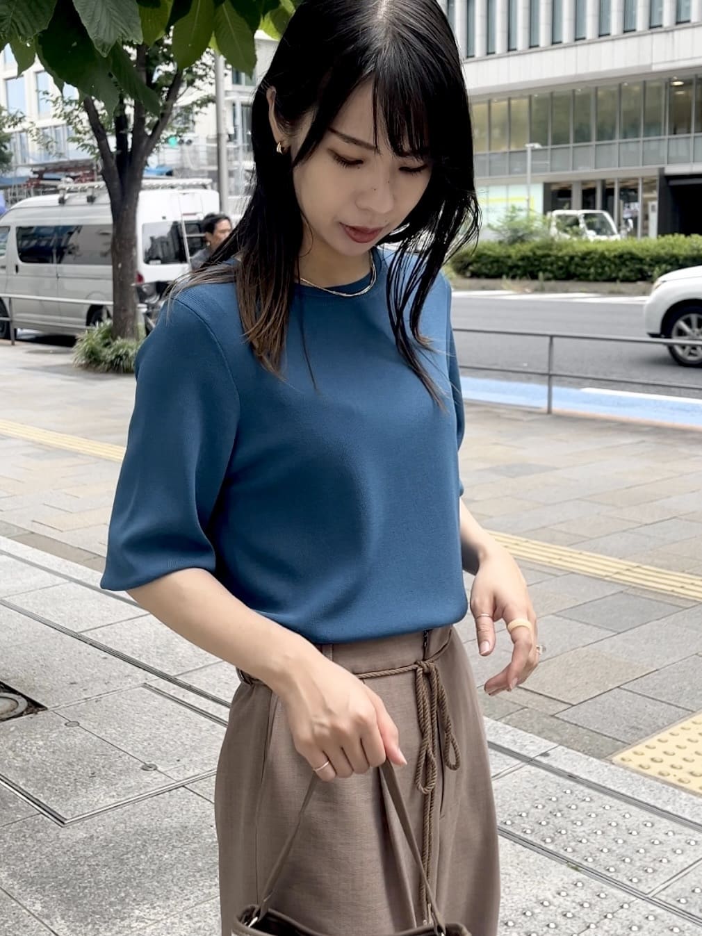 cotaniさんの「grove｜ひんやり多機能・やわらかドライタッチ五分袖プルオーバー」を使ったコーディネート