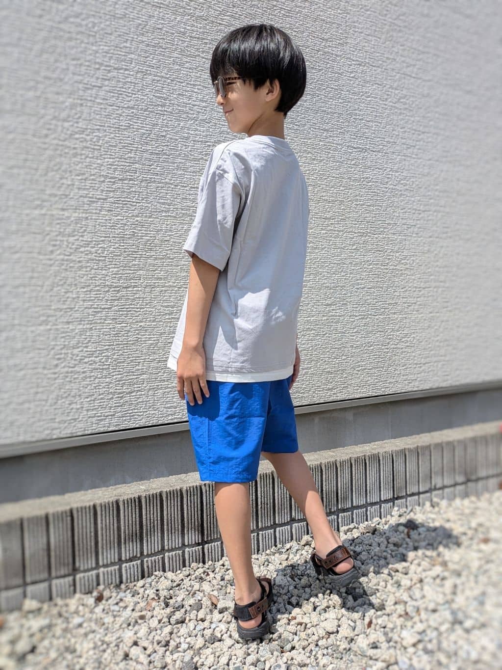 4410さんの「THE SHOP TK｜【110－160】レイヤード風半袖Tシャツ/洗濯機OK」を使ったコーディネート