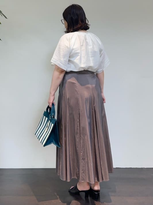 Asamiさんの「UNTITLED｜【手洗い可】マルチストライプニットバッグ」を使ったコーディネート