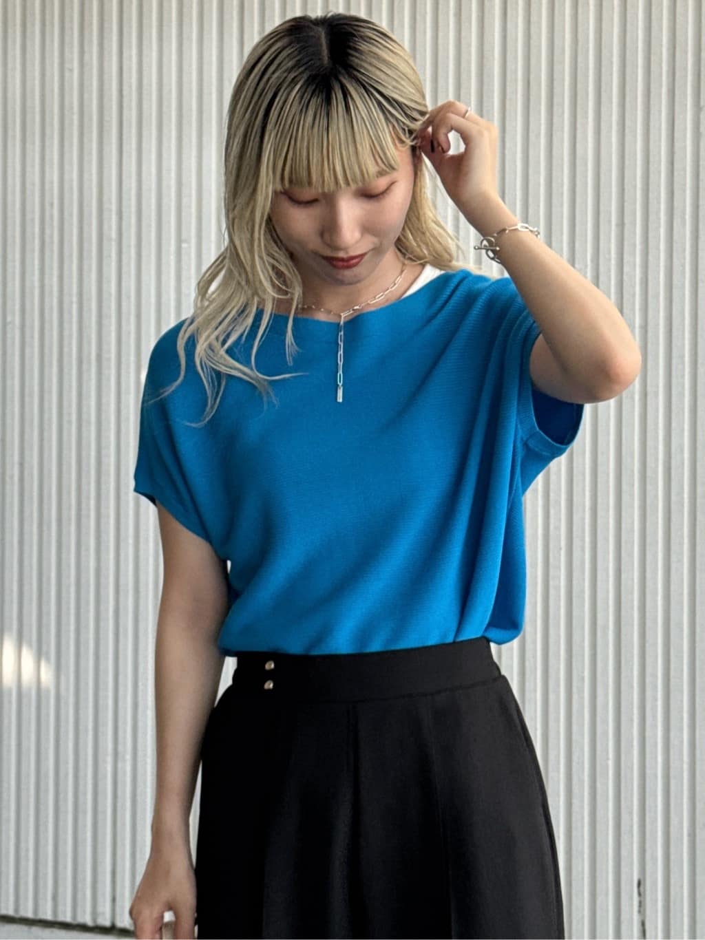 omaさんの「THE SHOP TK｜【6色展開】さらさらフレンチニット【毛玉になりにくい/洗濯機OK】」を使ったコーディネート