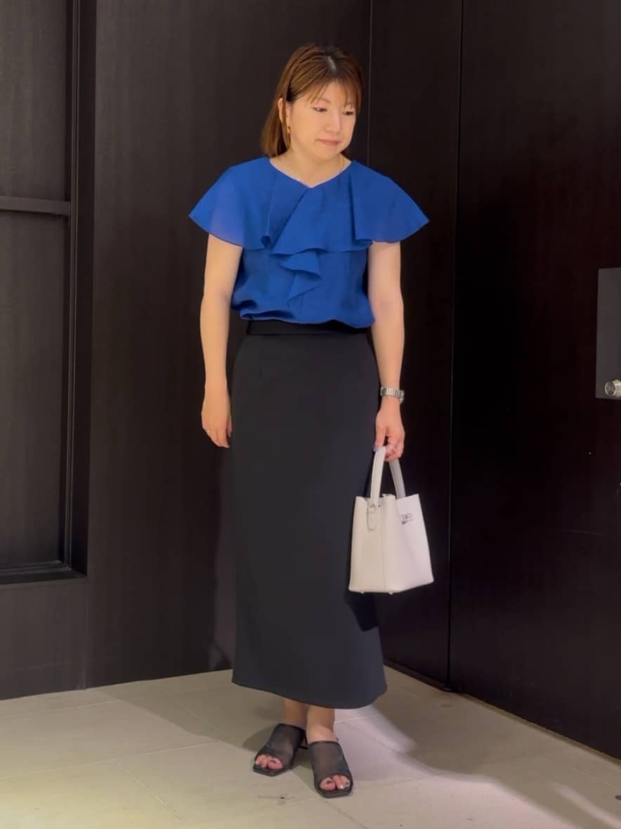 SaKiさんの「UNTITLED｜【きれいめ/洗える/フリル】ラッフルシアーブラウス」を使ったコーディネート