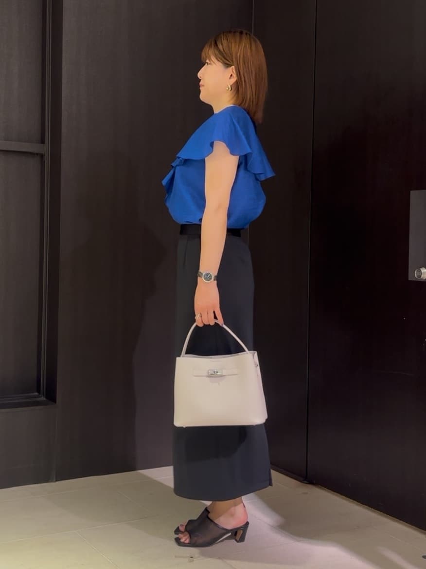 SaKiさんの「UNTITLED｜【きれいめ/洗える/フリル】ラッフルシアーブラウス」を使ったコーディネート