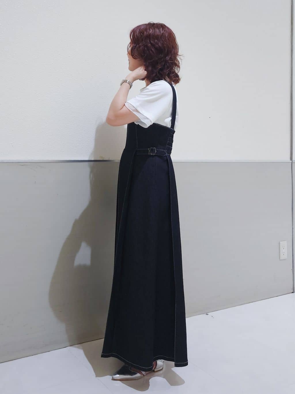 maruさんの「THE SHOP TK｜【ひんやり/UV/洗濯機OK】袖シアーTシャツ」を使ったコーディネート