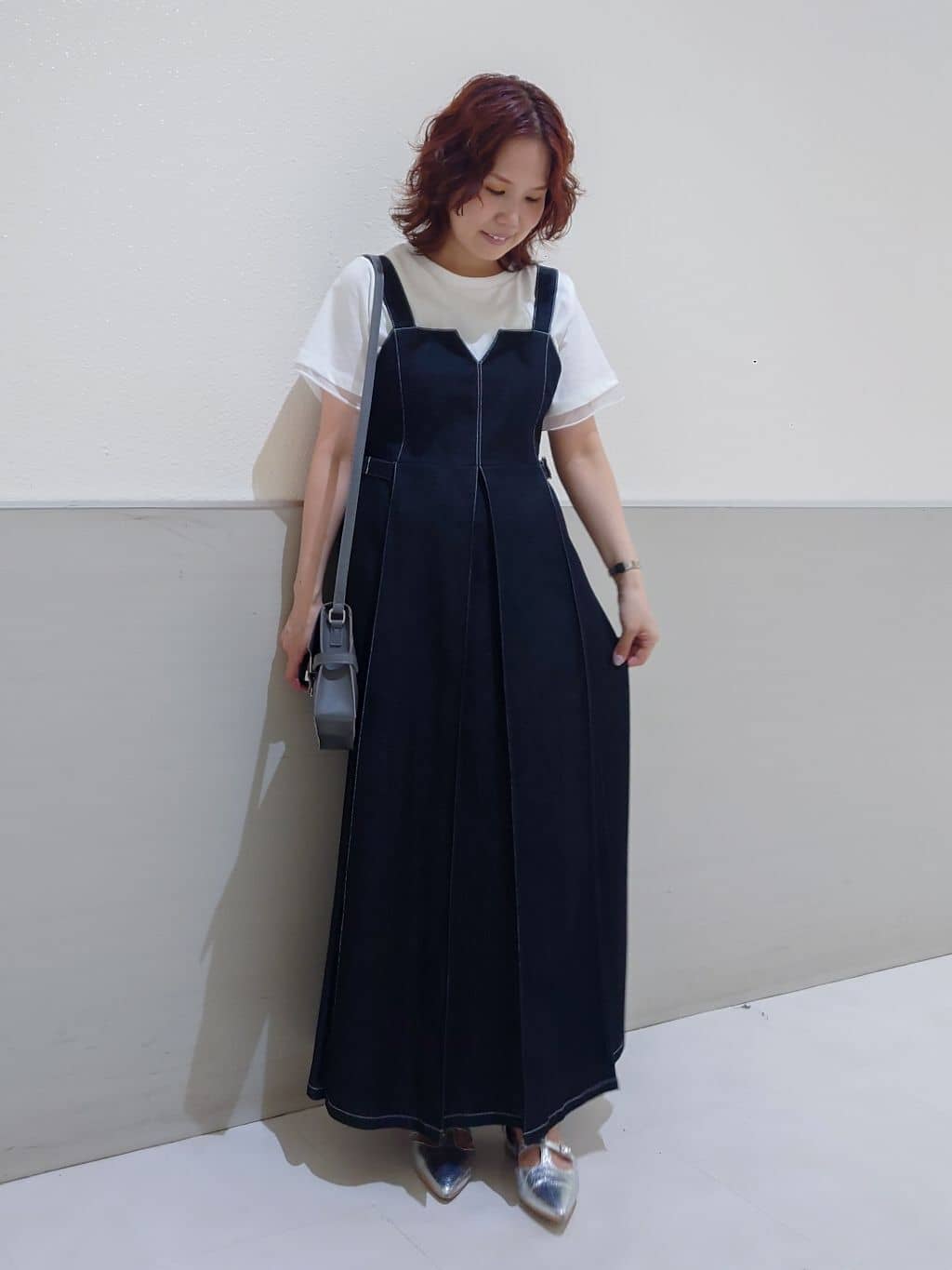 maruさんの「THE SHOP TK｜【ひんやり/UV/洗濯機OK】袖シアーTシャツ」を使ったコーディネート