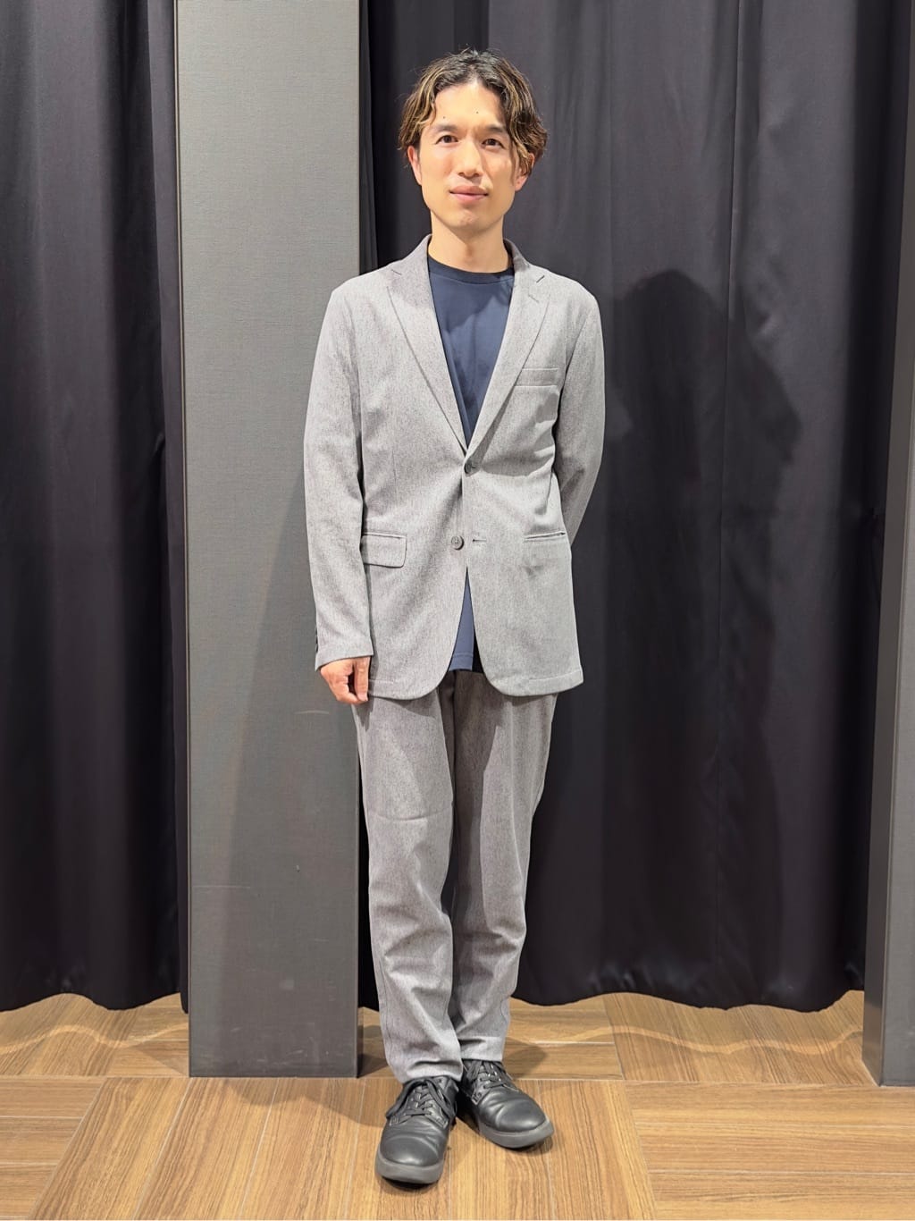 tomoyaさんの「THE SHOP TK｜シャリルジャージ ジャケット　洗濯機OK/吸水速乾/イージーケア/セットアップ可」を使ったコーディネート