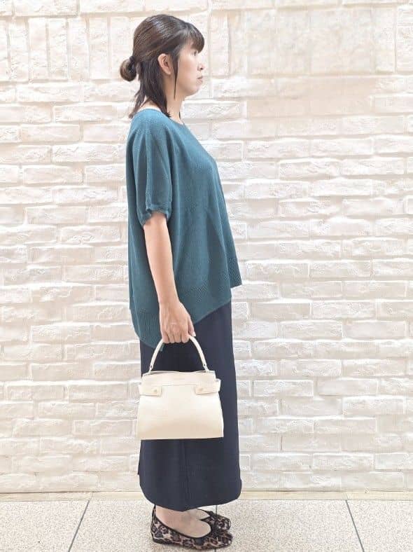 mamiさんの「index｜《5色展開／S-LLサイズ》リラクシーメッシュニット【洗濯機洗い可】」を使ったコーディネート
