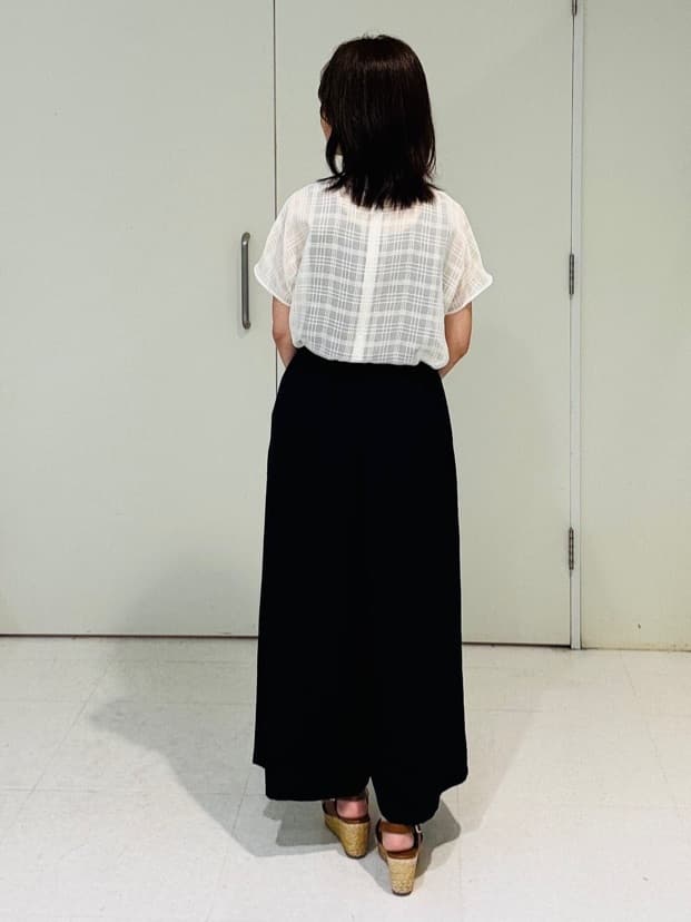 makiさんの「UNTITLED｜【シアー】チェックスタンドネックブラウス」を使ったコーディネート