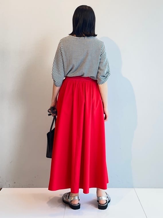 murayamaさんの「INDIVI｜【UVケア／吸汗速乾】凹凸素材ねじり袖トップス」を使ったコーディネート