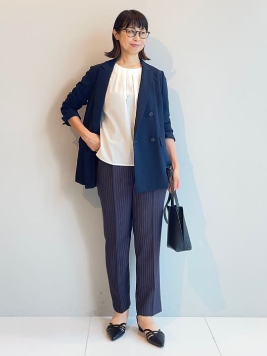 murayamaさんの「INDIVI｜【クールエアー素材／UVケア／吸汗速乾】エアリータックブラウス」を使ったコーディネート