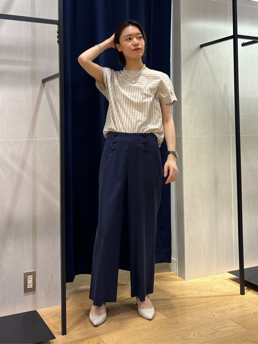 kanaeさんの「INDIVI｜【着る日傘／遮熱／UVケア】ダブルジャケット」を使ったコーディネート