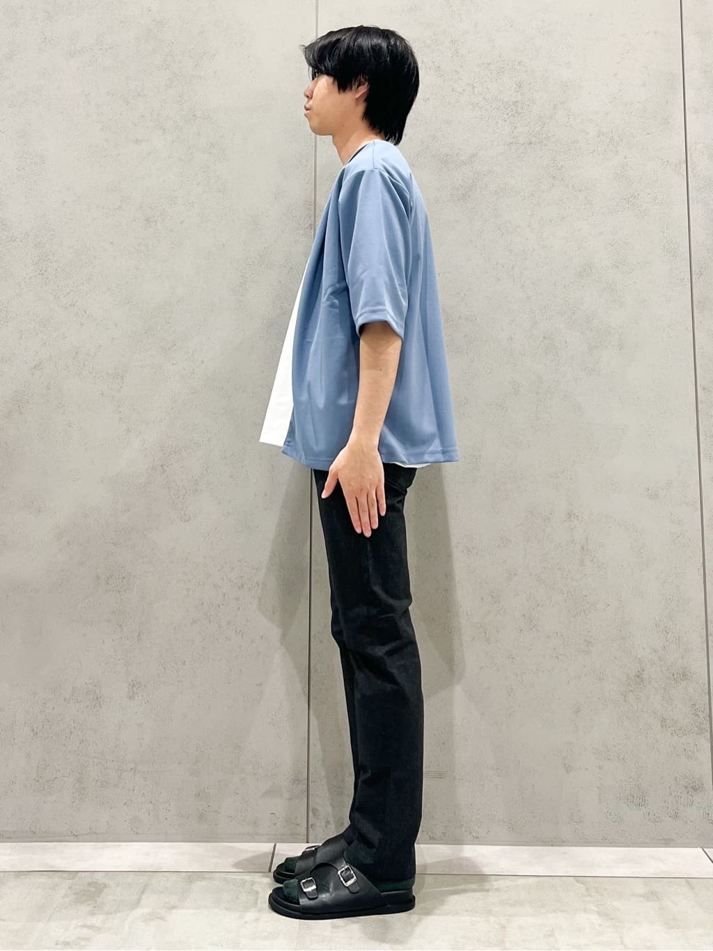 SHI-MAさんの「THE SHOP TK｜五分袖カーディガン+半袖Tシャツセットアイテム 洗濯機OK」を使ったコーディネート