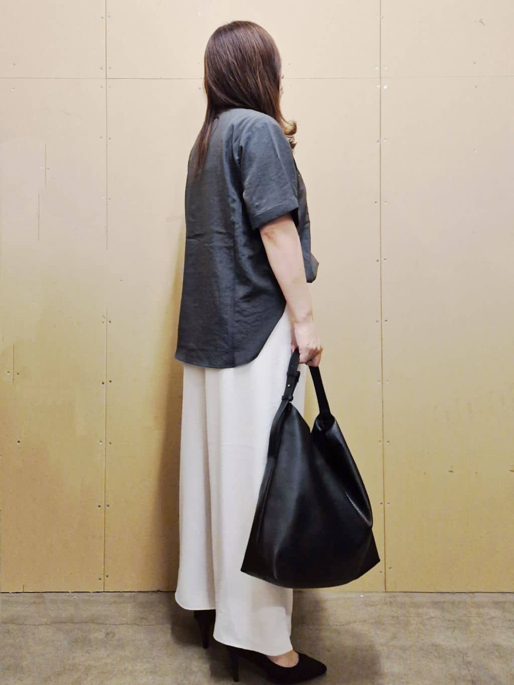 ひさえさんの「THE SHOP TK｜ダブルポケット5分袖シャツ/体型カバー／洗濯機OK」を使ったコーディネート