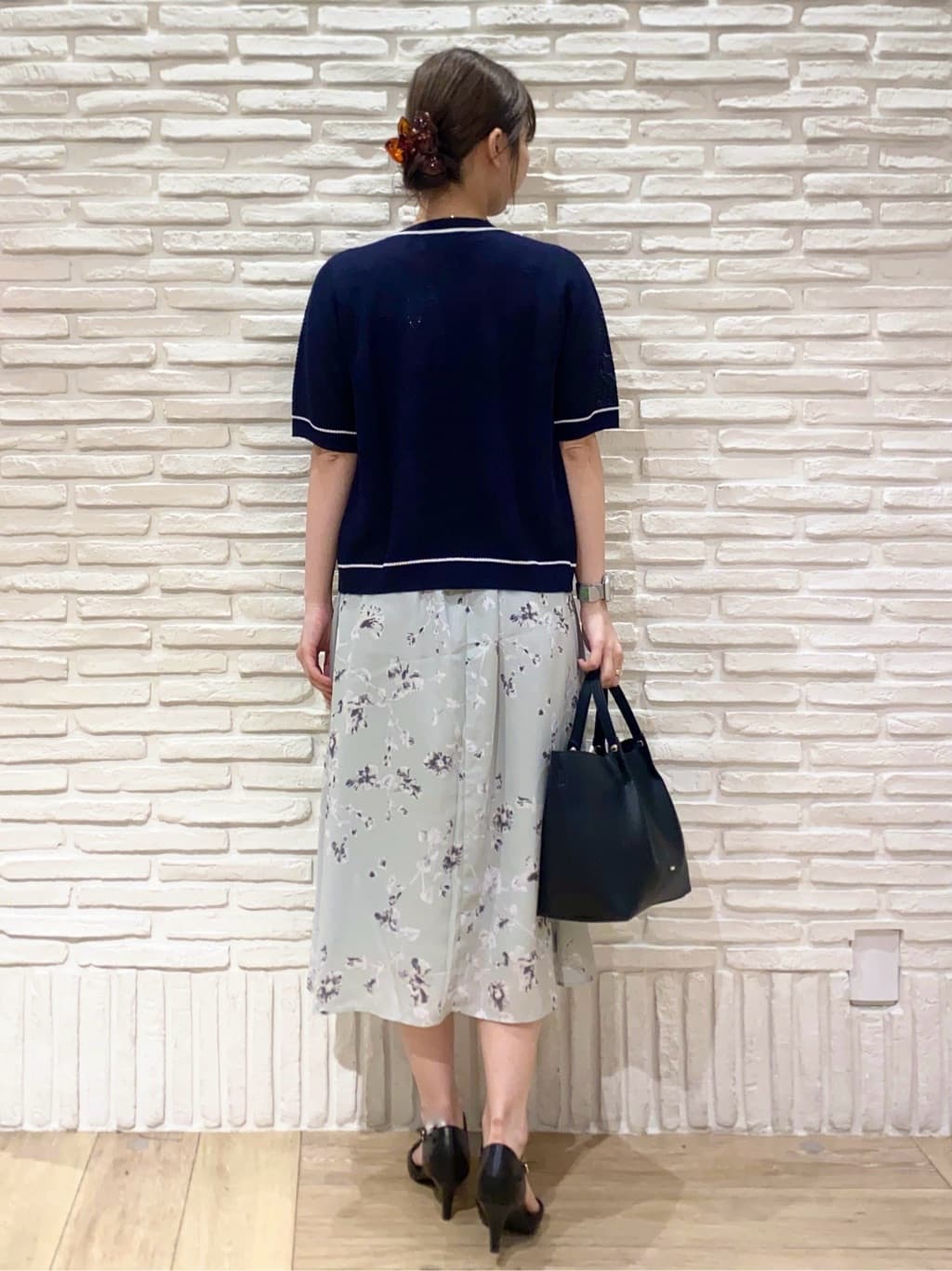 KARENさんの「index｜バイカラー半袖カーディガン【洗える／抗ピル】」を使ったコーディネート
