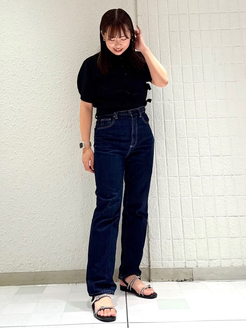 SEIKOさんの「ESPERANZA｜ラインストーンサンダル」を使ったコーディネート