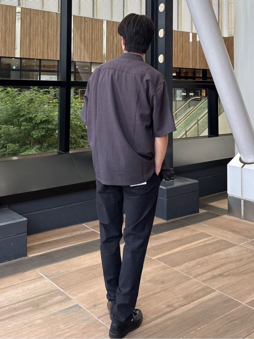 うらしーさんの「THE SHOP TK｜パーフェクテックボーダー 半袖Tシャツ 吸水速乾／洗濯機OK」を使ったコーディネート