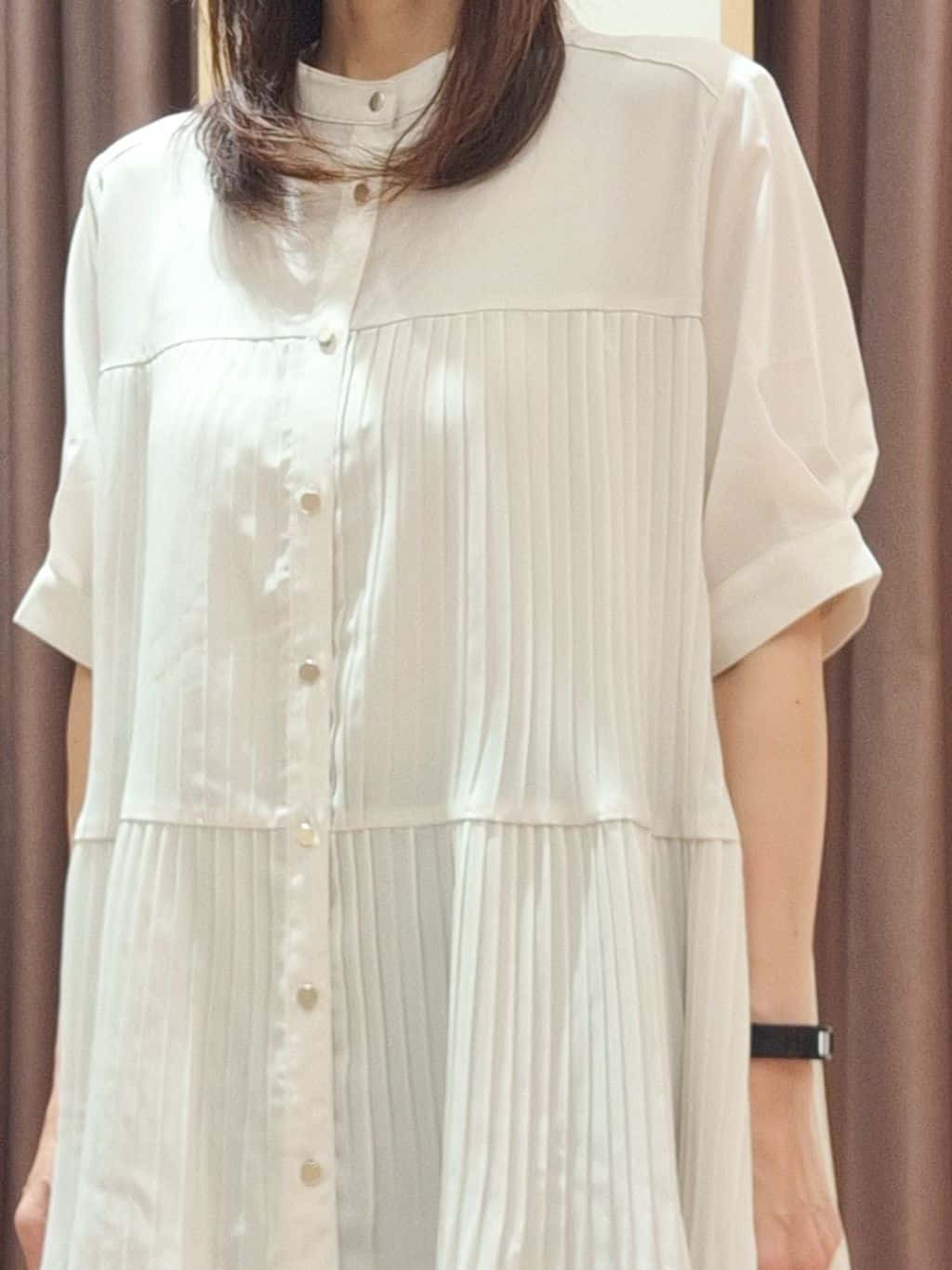 ウタさんの「grove｜【体型カバー】ラフに着たい　ティアードプリーツブラウス」を使ったコーディネート
