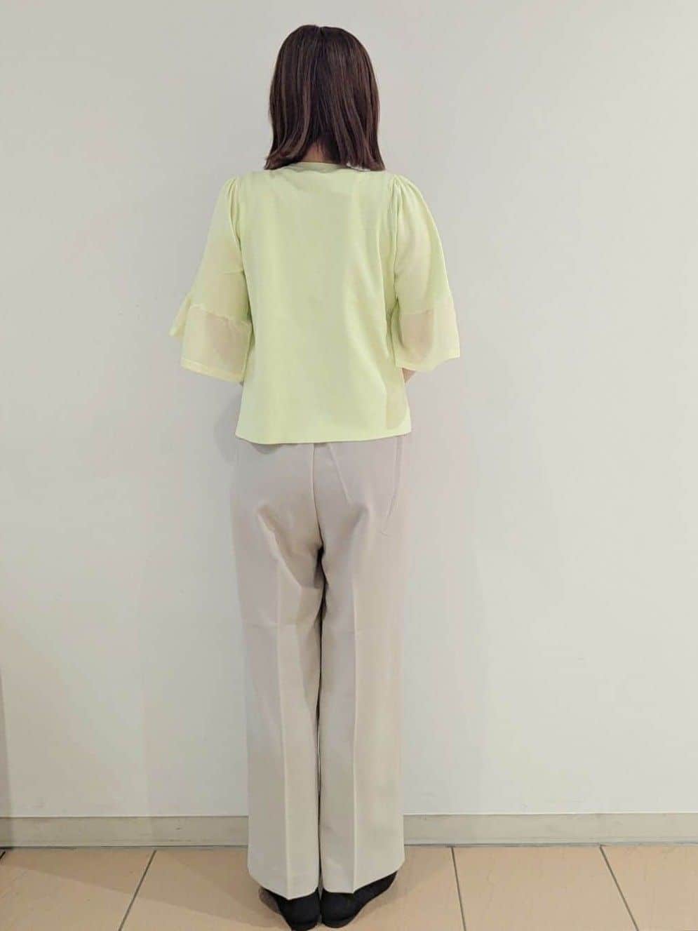 Miさんの「OPAQUE.CLIP｜《5色展開》シアーフレアスリーブニット【洗濯機洗い可】」を使ったコーディネート