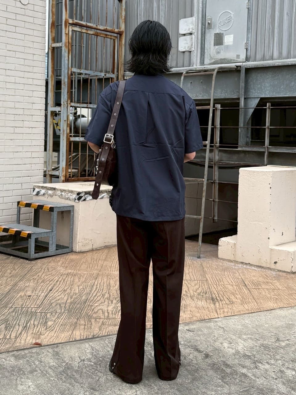yumaさんの「tk.TAKEO KIKUCHI｜【FANCYシリーズ】スタッズクレセントショルダーバッグ」を使ったコーディネート